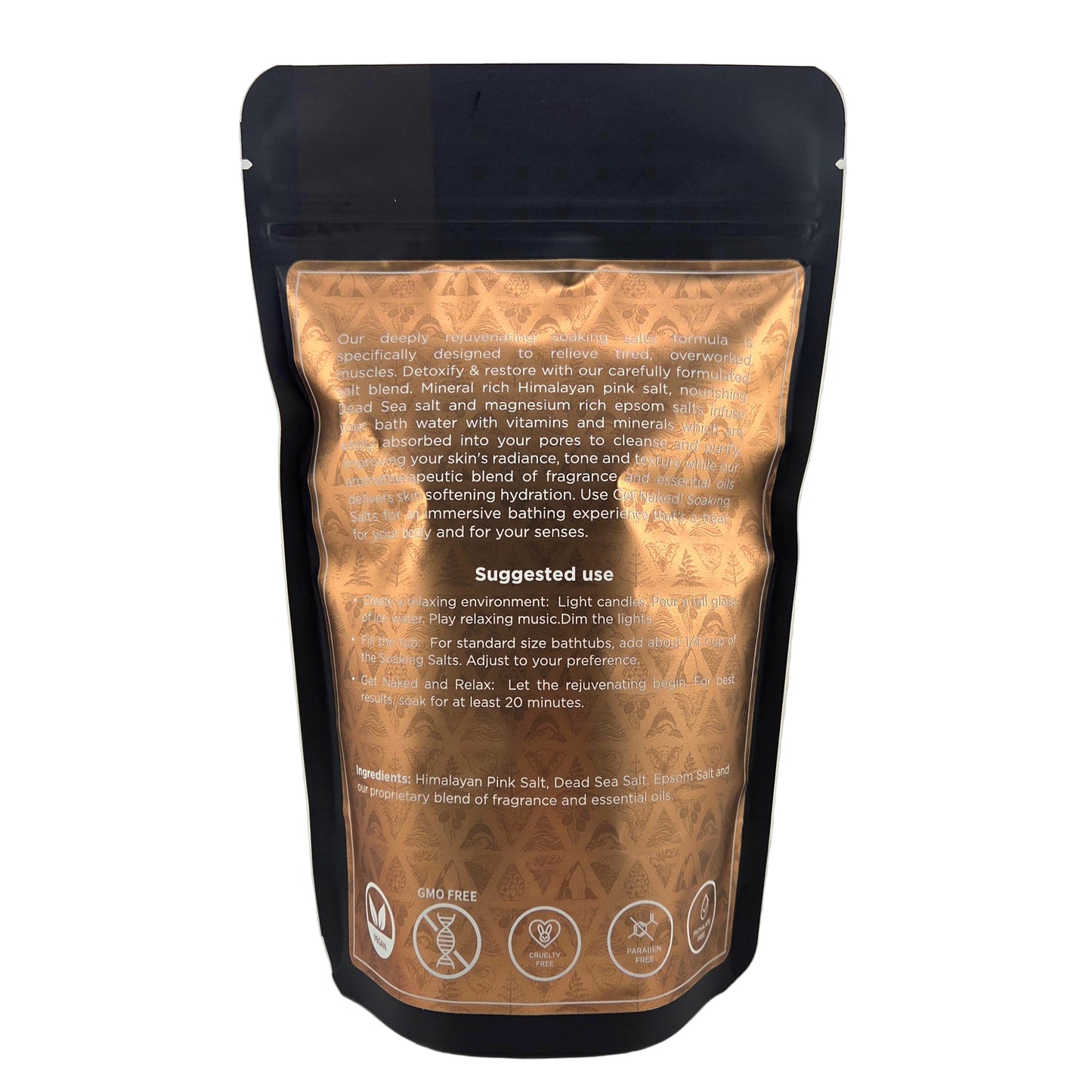 Brown packaging with black top on a gray background