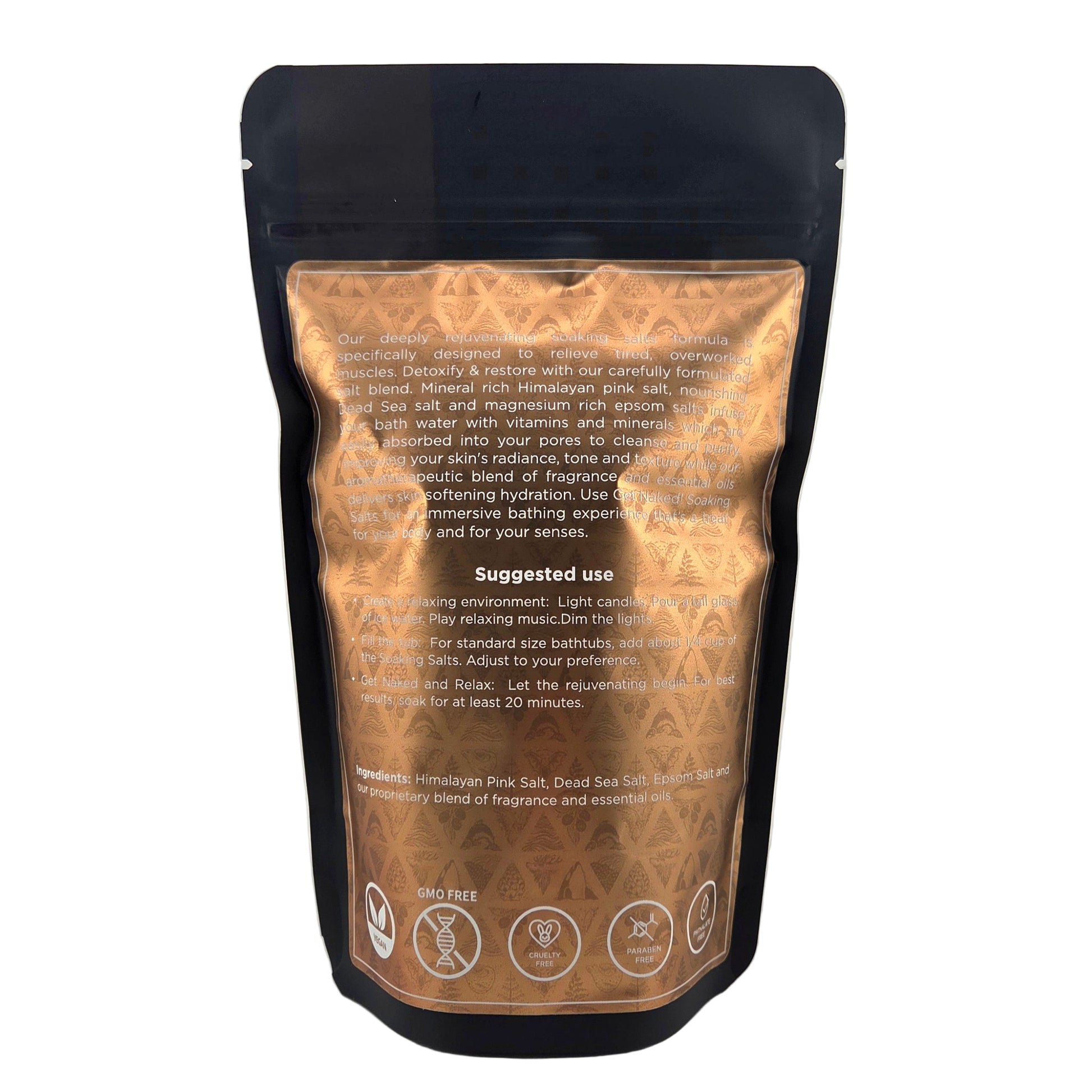 Brown packaging with black top on a gray background